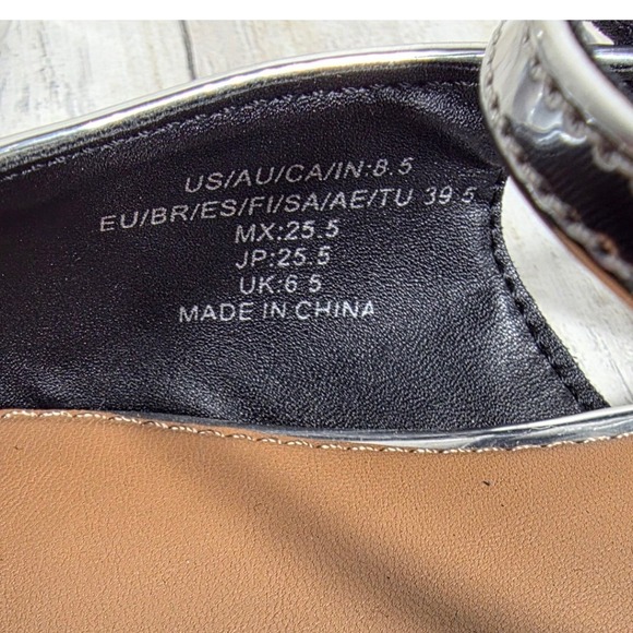 The Drop Women Metallic Silver Pointed Toe Slingback Mary Jane Flats Shoes - Picture 10 of 11